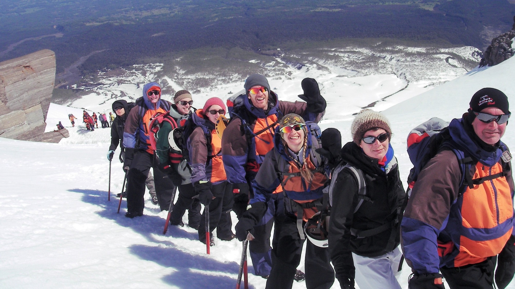 redspokes group climb Villarrica Volcano Pucón