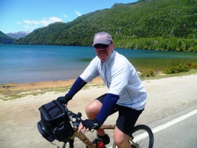 Richard Matheson Cycling on the  tour with redspokes