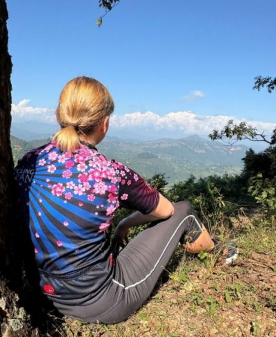 Renata Gralec Cycling on the  tour with redspokes