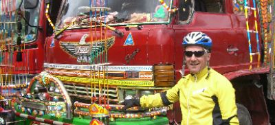 Tom Carolan Cycling on the  tour with redspokes